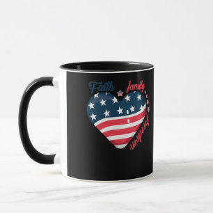 Faith Family Freedom 4th Of July Independence Day Mug