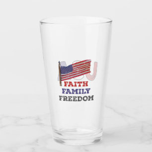 Faith Family Freedom Glass