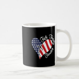 Faith Family Freedom Heart Christian Patriotic 4th Coffee Mug