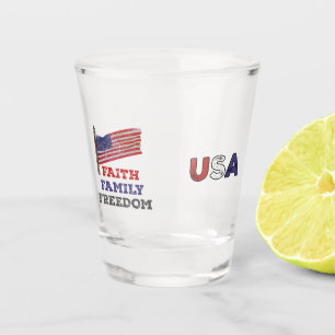 Faith Family Freedom Shot Glass