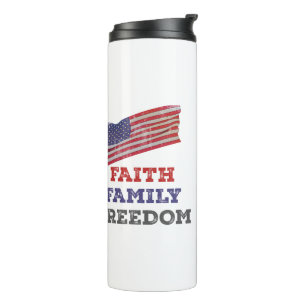 Faith Family Freedom Thermal Tumbler