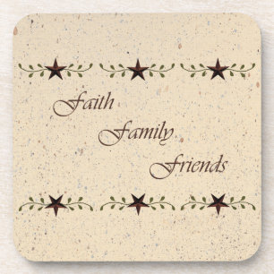 Faith Family Friends Cork Coaster