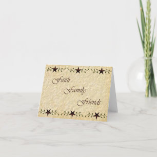 Faith Family Friends Note Card