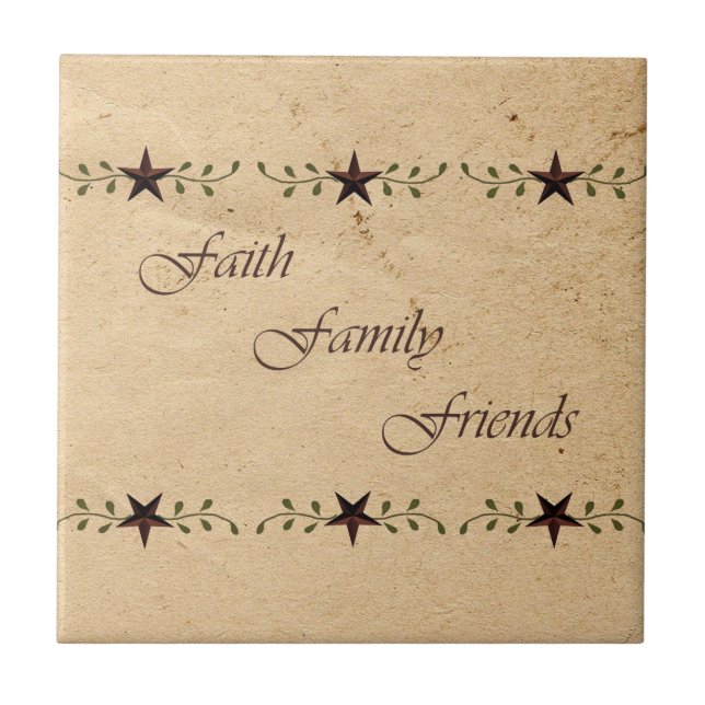 Faith Family Friends Star Tile (Front)