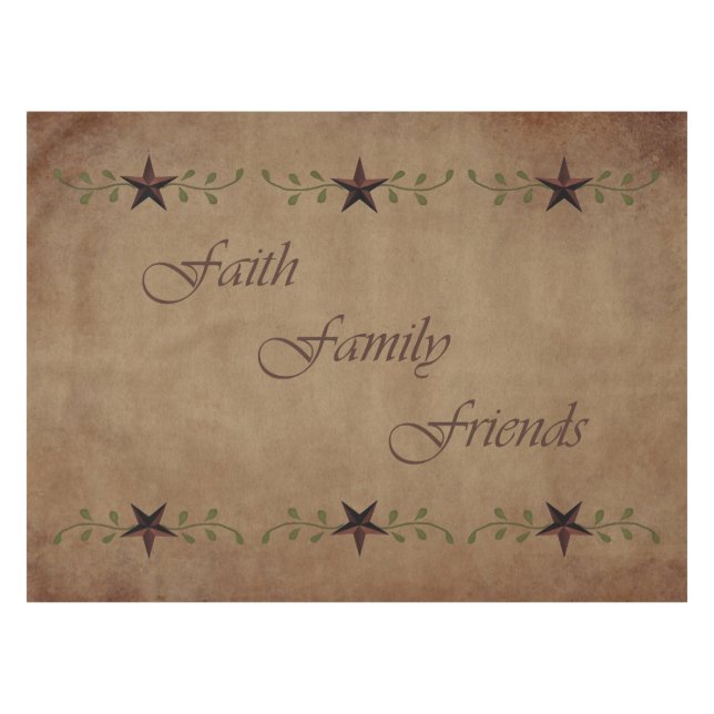 Faith Family Friends Tablecloth (Front (Horizontal))