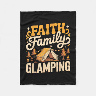 Faith family glamping luxury camping glamper  fleece blanket