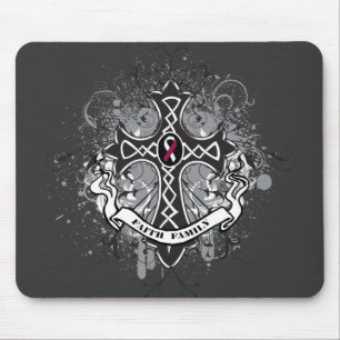 Faith Family Prayer Cross - Head and Neck Cancer Mouse Pad
