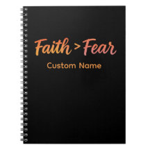 Faith > Fear Sunrise Gradient Inspirational Custom