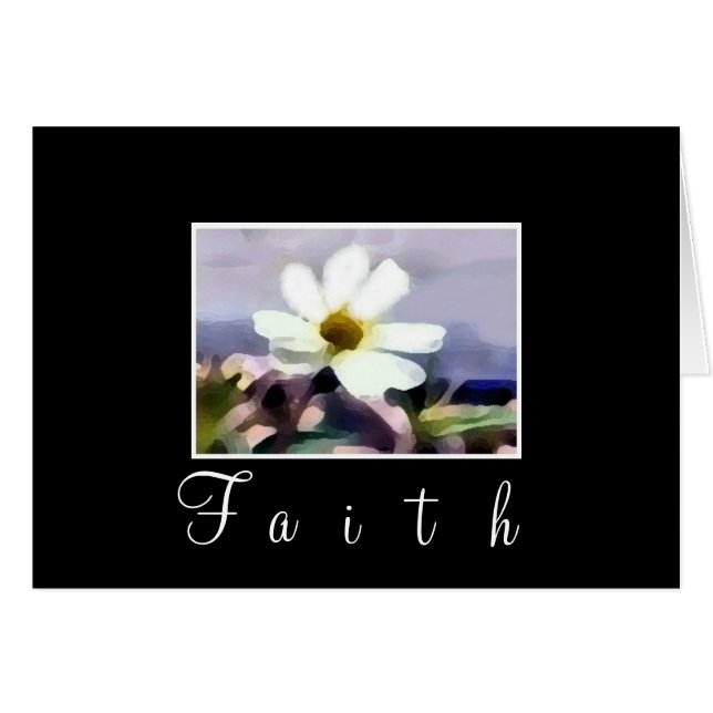 faith floral card (Front Horizontal)