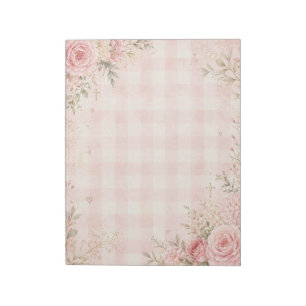 Faith Floral Gingham Notepad