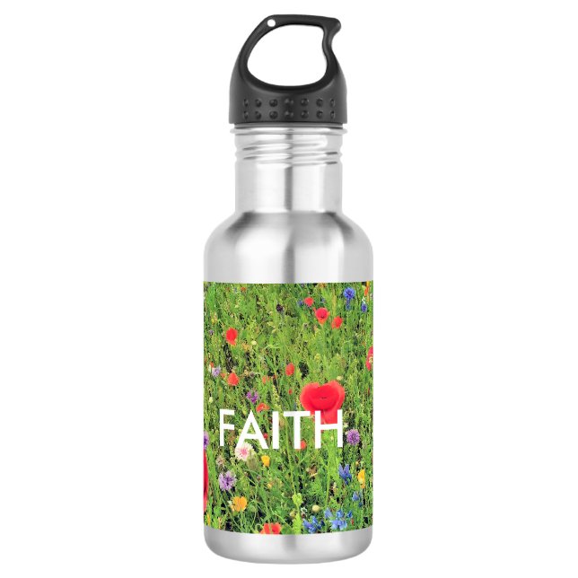 Faith Flowers Custom Water BottleStainless Steel 532 Ml Water Bottle (Front)