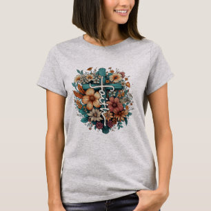 Faith Flowers Religious Christian Women's T-Shirt