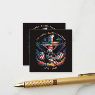 Faith Freedom 250 Years 250th Anniversary Enclosure Card
