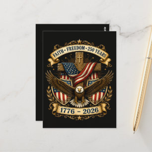 Faith Freedom 250 Years 250th Anniversary Postcard