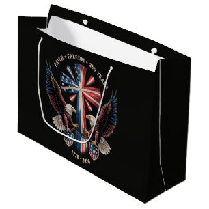 Faith Freedom 250 Years 250th Anniversary USA Large Gift Bag