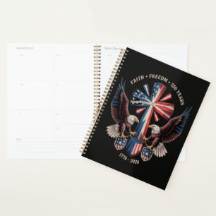Faith Freedom 250 Years 250th Anniversary USA Planner