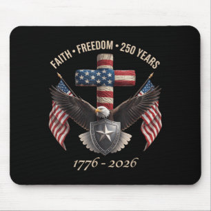 Faith Freedom 250 Years Vintage American Design Mouse Pad