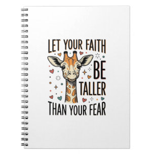Faith Giraffe Inspirational Vintage Shirt Design_1 Notebook