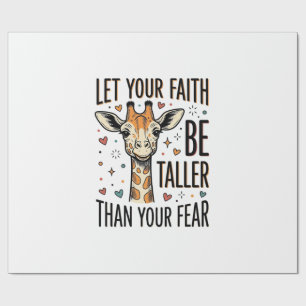 Faith Giraffe Inspirational Vintage Shirt Design_1 Wrapping Paper