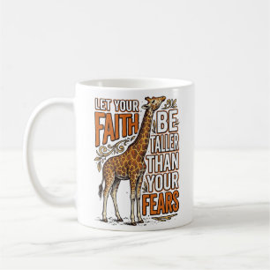 Faith Giraffe Vintage Inspirational Shirt Design_1 Coffee Mug