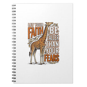 Faith Giraffe Vintage Inspirational Shirt Design_1 Notebook