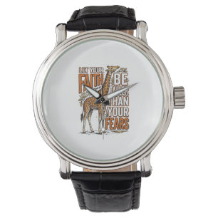 Faith Giraffe Vintage Inspirational Shirt Design_1 Watch
