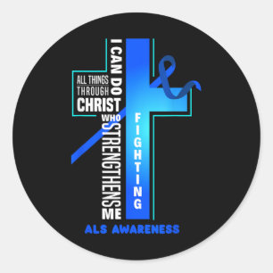 Faith God Jesus Christ Als Warrior Als Fighter Als Classic Round Sticker