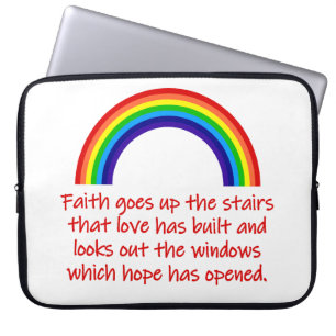 Faith Goes Up The Stairs Laptop Sleeve