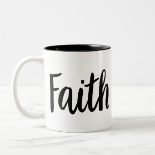 Faith Gospel Graphics Faith Art Aesthetic Christia Two-Tone Coffee Mug
