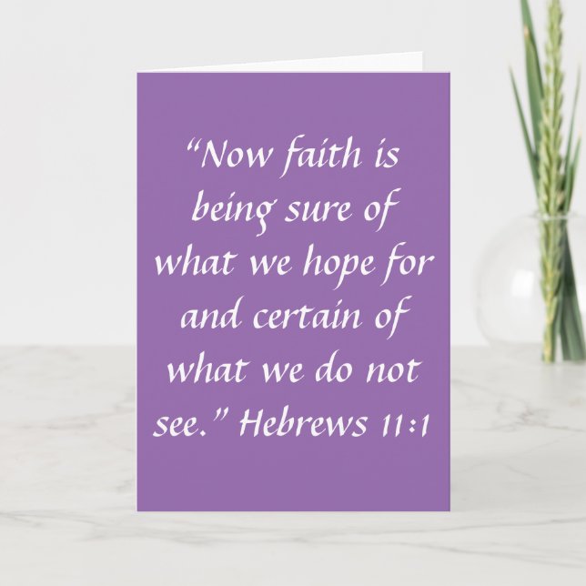 "Faith" Greeting Card (Blank Inside) (Front)