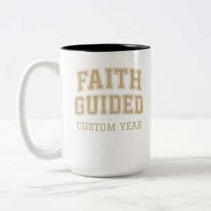 Faith Guided Varsity Year Custom Two-Tone Coffee Mug