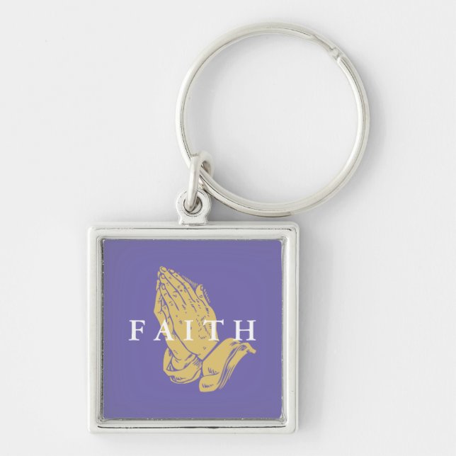 Faith Hands of Prayer Keychain (Front)