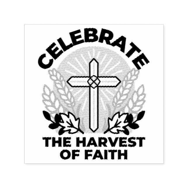 Faith Harvest Celebration – Inspirational Art Self-inking Stamp (Design)