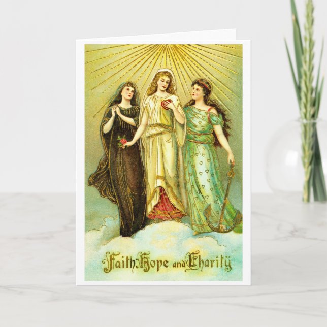 Faith, Hope and Charity Holiday Card (Front)