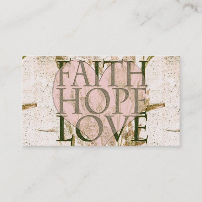 Faith, Hope and Love Business Card (Front)