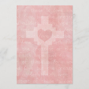 Faith Hope and Love Christian 5 x 7 Wedding Invitation