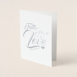 Faith Hope and Love Customisable Foil Card