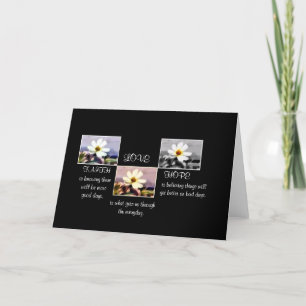 faith,hope and love floral card