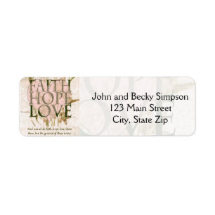 Faith, Hope and Love Return Address Label