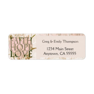 Faith, Hope and Love Return Address Label