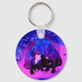 Faith Hope & Charity, Abused Pit Bull Dogs Key Ring