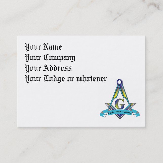 Faith, Hope, Charity Business Cards (Front)