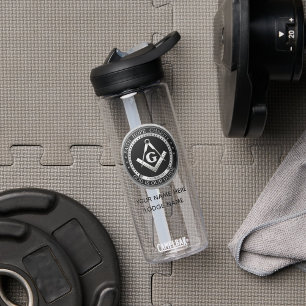 Faith, Hope, Charity Silver Freemason Brotherhood  Water Bottle