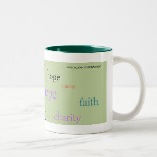 Faith Hope Charity Two-Tone Coffee Mug