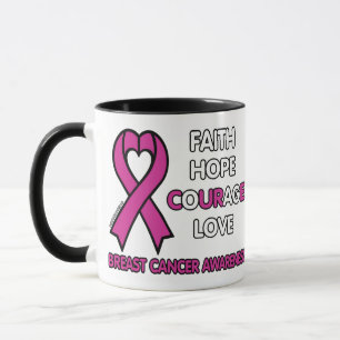 Faith Hope Courage Love...Breast Cancer Mug