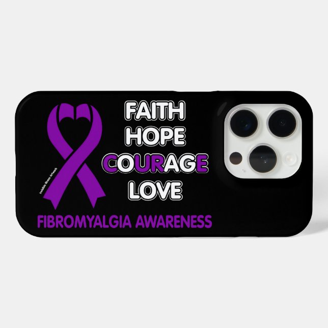 Faith Hope Courage Love...Fibro Case-Mate iPhone Case (Back (Horizontal))