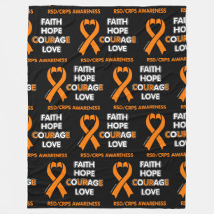 FAITH HOPE COURAGE LOVE...RSD/CRPS FLEECE BLANKET