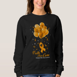 Faith Hope Cure Butterflies Orange Ribbon Multiple Sweatshirt