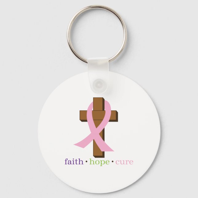 Faith Hope Cure Key Ring (Front)