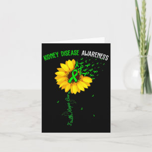 Faith Hope Cure Kidney Disease Awareness Cute Sunf Card